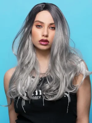 Manic Panic She Wolf Long Ombre Grey Wig - Peruk 0