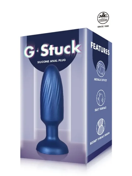 G-Stuck Silicone Butt Plug Blue - Analplugg 0