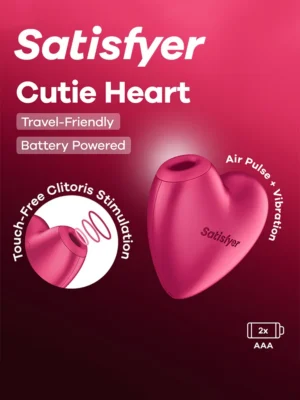 Satisfyer Cutie Heart Battery Powered - Lufttrycksvibrator 0