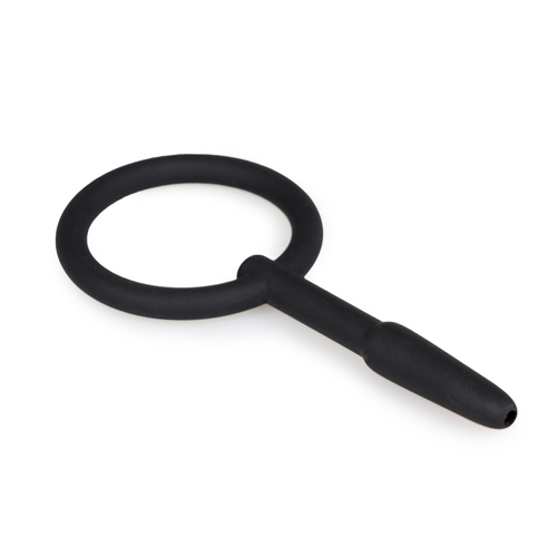 Hollow Silicone Penisplug With Pullring-2