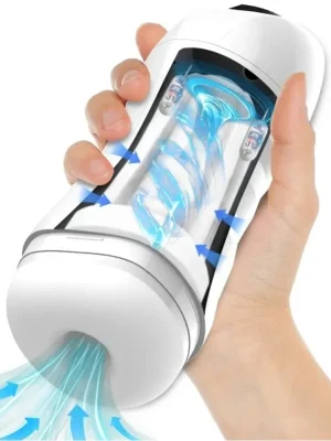 Max Cup Masturbator Vibration & Suction White - Automatisk Masturbator 0