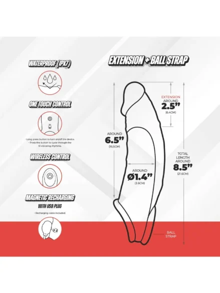 Vibrating Extension Sleeve Flesh - Penisförlängare/Sleeve med vibrator 0
