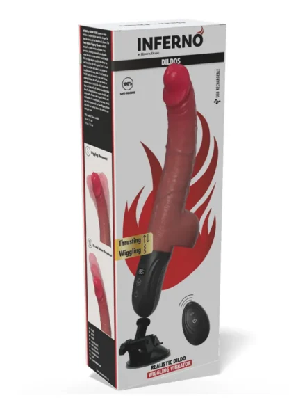 Realistic Thrusting & Wiggling Vibrator - Dildo med vibrator 0
