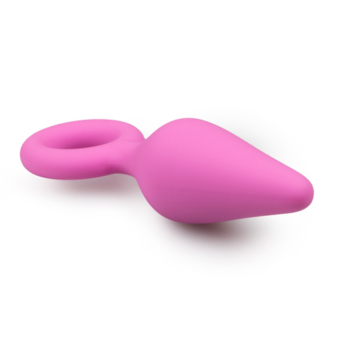 Pink Buttplugs With Pull Ring - Small-2