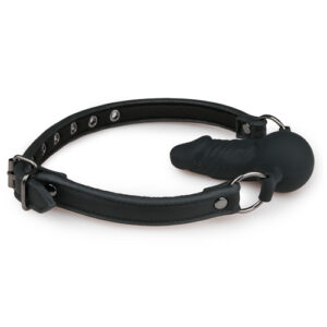BALL GAG WITH SILICONE DONG -1