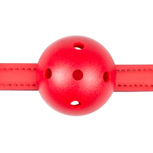 BALL GAG WITH PVC BALL - RED-4