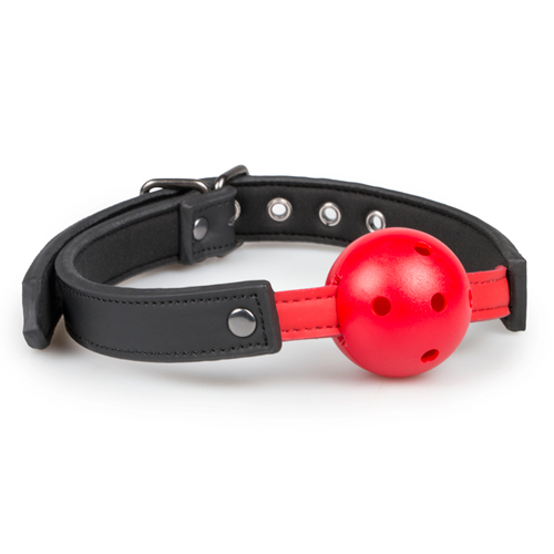 BALL GAG WITH PVC BALL - RED-2