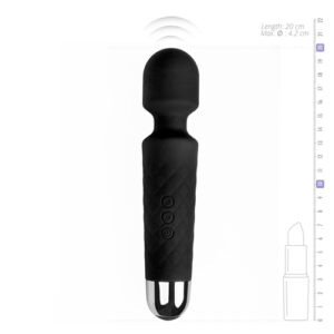 EasyToys Mini Wand Vibrator - Black-1