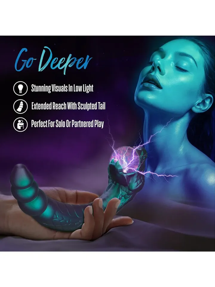 Rattle Snake Glowing Plasma Globe - Dragon dildo 0