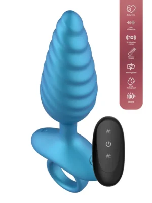 Anal Plug Vibrating + Remote - Fjärrstyrd analplugg 0
