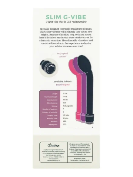 Rechargeable G-spot Vibrator Pink - G-punktsvibrator 0