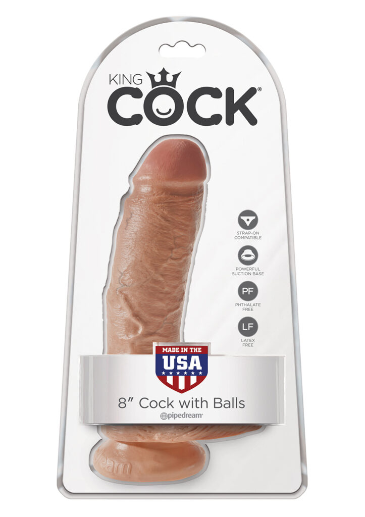 KING COCK 8'' COCK WITH BALLS TAN-2