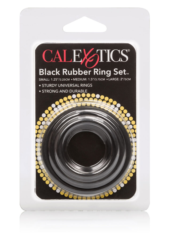 Rubber Ring Set Black - 3 st -2