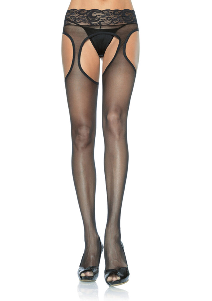 SHEER GARTER PANTYHOSE PLUS SIZE-1