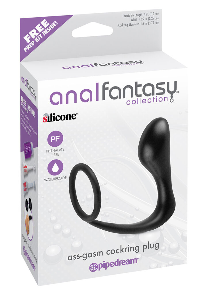 AFC-ASS-GASM COCKRING PLUG BLACK-2