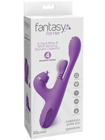 Pipedream Fantasy For Her Intimotion Pulse Pro - Rabbitvibrator med roterande tunga 0