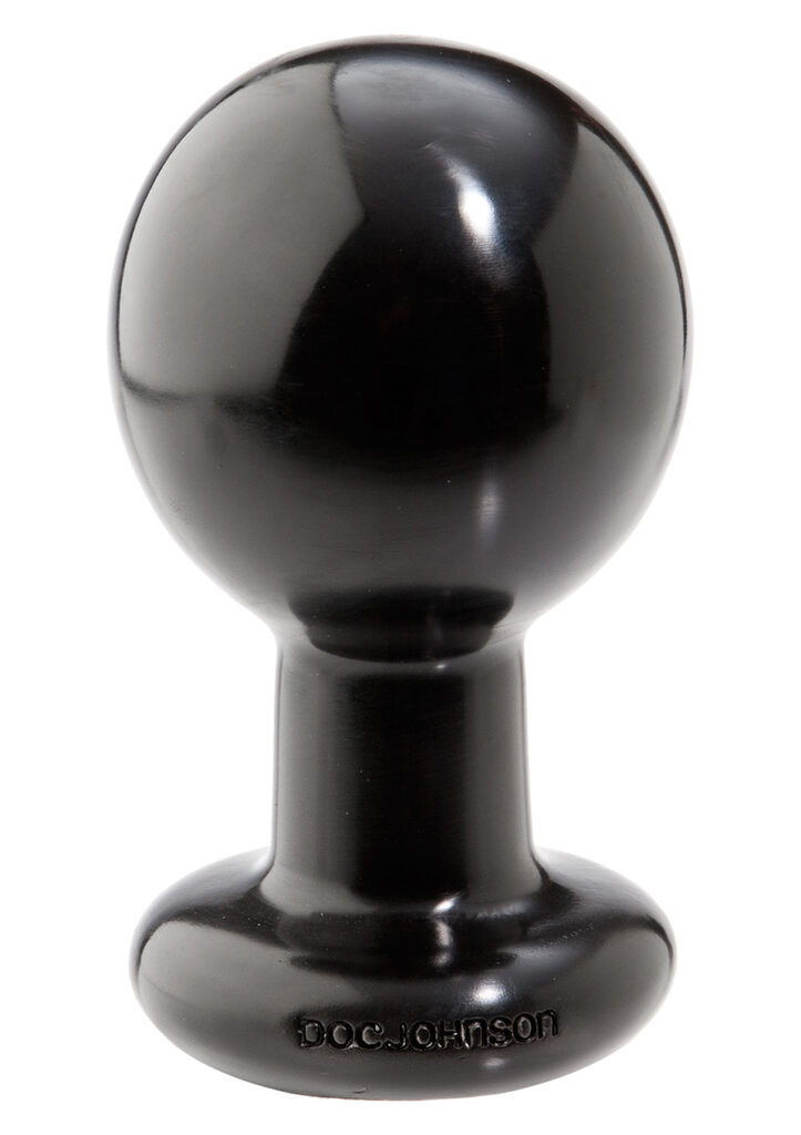 Round Butt Plug - Large - Black-1