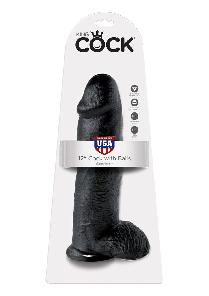 KING COCK 12 INCH W/ BALLS BLACK-3