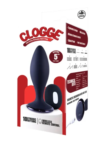 Clogge Vibrating Silicone Butt Plug - Analplugg med vibrator 0
