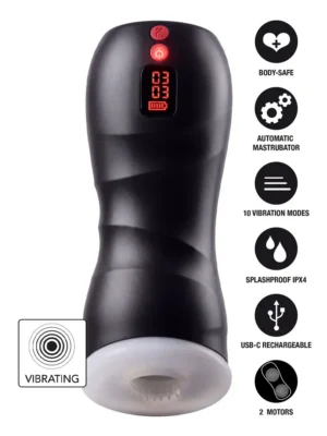 Hidden Desire Vibrating Twin Turbo Masturbator - Masturbator med vibration 0