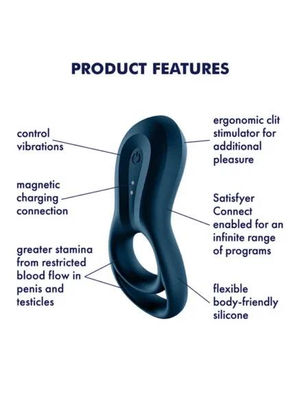 Satisfyer Epic Duo Connect App - Penisring med vibrator 0