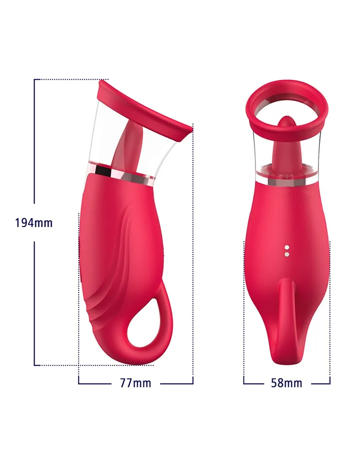 Suction Vibrator With 360° Tongue Stimulation - Klitorisvibrator 0