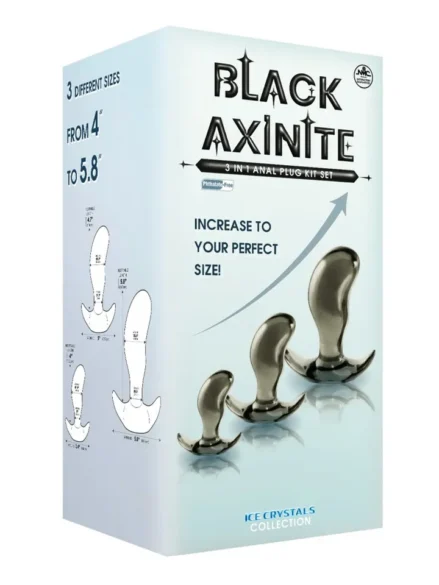 Black Axinite 3 in 1 Aanl Plug Kit Set II - Analpluggar paket 0