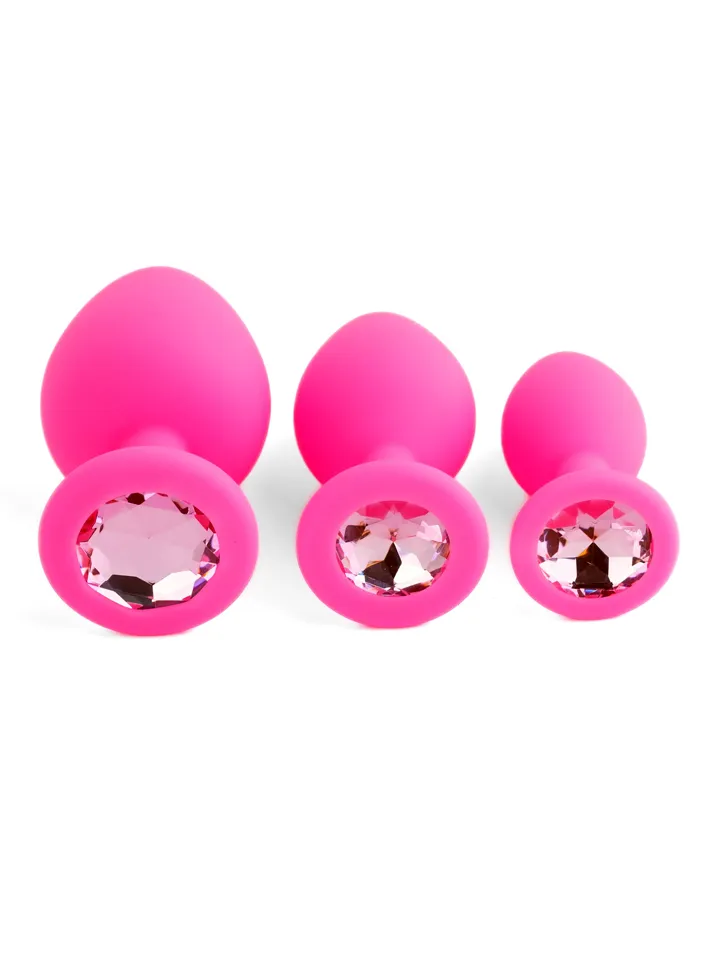 B-Series Silicone Plug Set Pink - Analpluggar paket 0