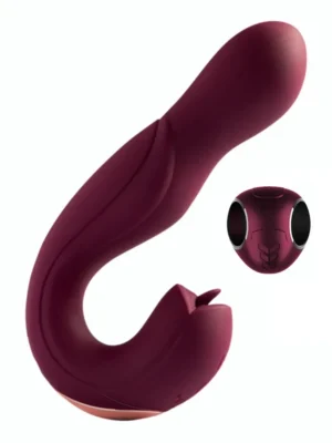 Joi Pro Rotating Head G-spot Vibrator & Clit Licker Red - G-punktsvibrator 0