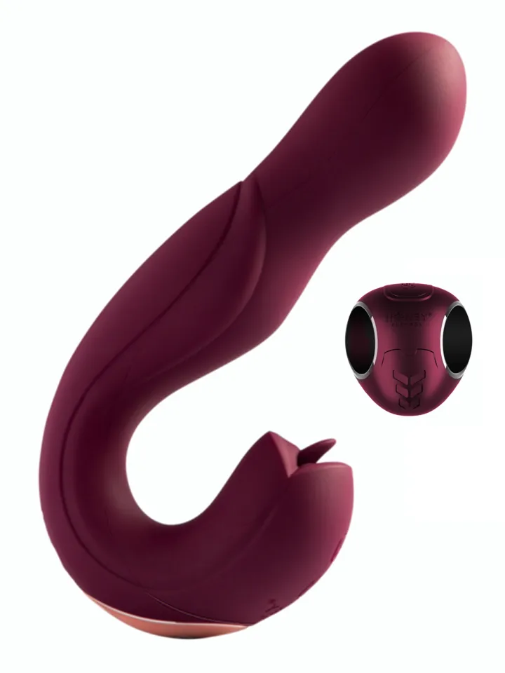 Joi Pro Rotating Head G-spot Vibrator & Clit Licker Red - G-punktsvibrator 0