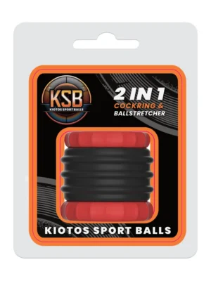 KSB 2in1 Silicone Cockring & Stretcher Black - Ball stretcher 0