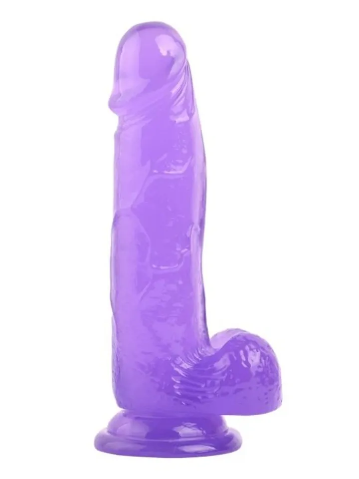 Realistic Penis Crystal Jellies Purple 20 cm