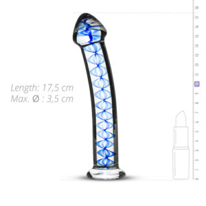 Blue Spiral Glass Dildo-1