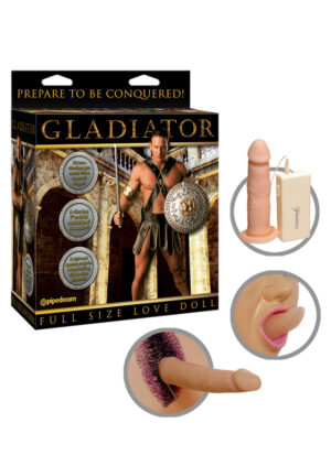 GLADIATOR VIBRATING DOLL sexdocka med 18cm dildo -1