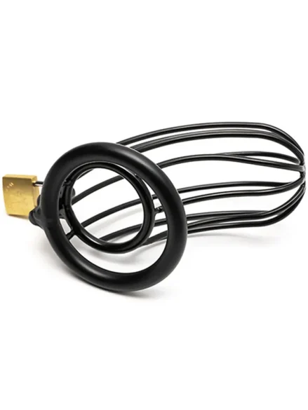 Metal Chastity Cage Grid Black 50 mm - Kyskhetsbur 0