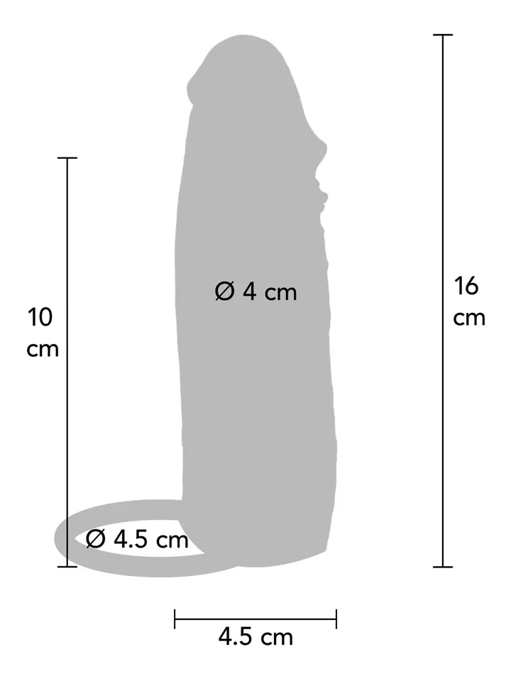 Hydrated Skin Penis Sleeve Silicone 16 cm - Penisförlängare/Sleeve 0