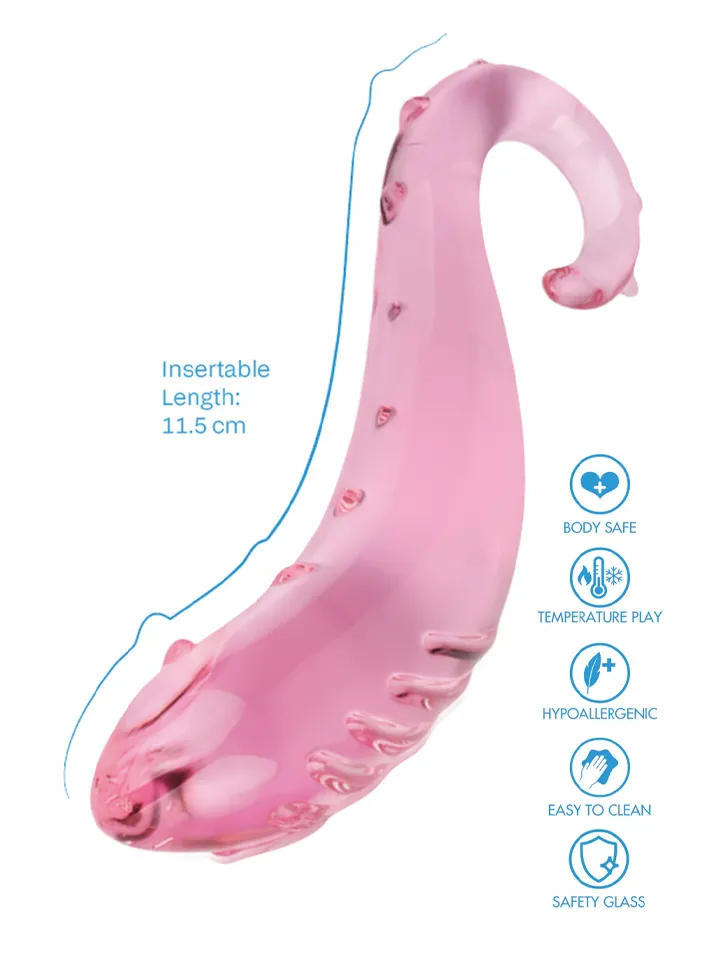 ToyJoy Glass Worxx Sparkle G-Spot Dildo - Glasdildo 0