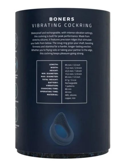 Vibrating Cock Ring With Perineum Stimulation - Penisring med vibrator 0