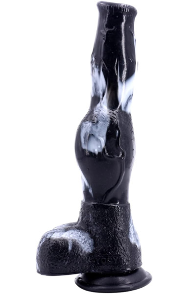Roc Rapture Dildo Black/White 26 cm - Monster dildo 0