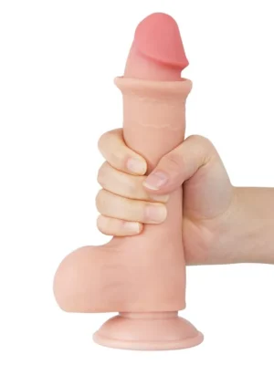 Lovetoy Sliding Skin Dual Layer Dildo 20 cm - Realistisk dildo 0