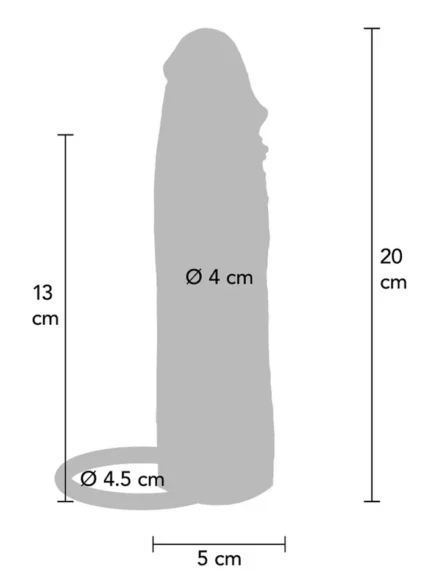 Hydrated Skin Penis Sleeve Vibrating 20 cm - Penisförlängare/Sleeve med vibrator 0