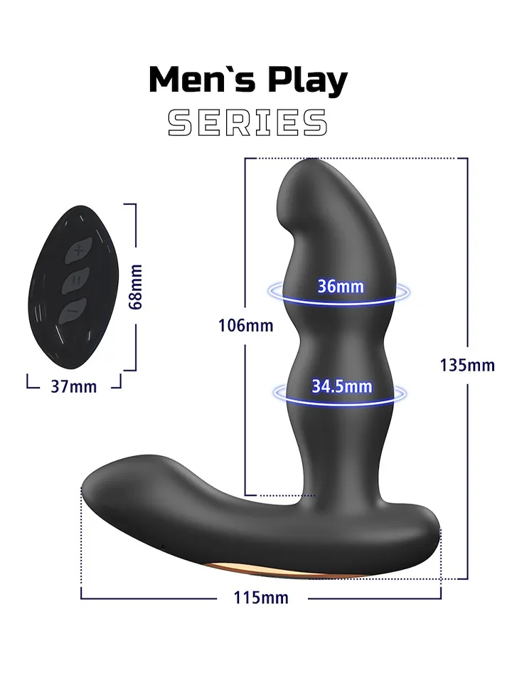 Rotating Prostate Massager With Remote Control - Prostatastimulator 0