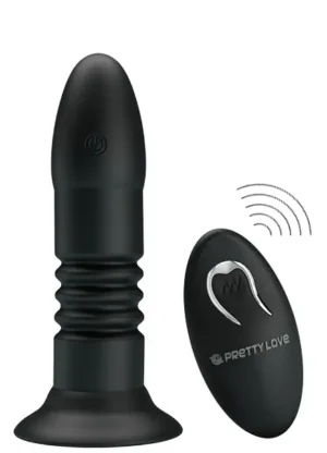 Anal Plug With 4 Vibration & 4 Thrusting Modes - Fjärrstyrd analplugg 0