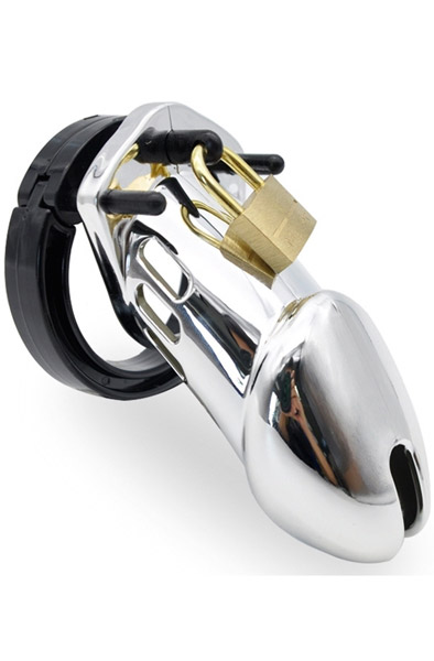 Image of Sliver Male Chastity Cage CB6000 Medium