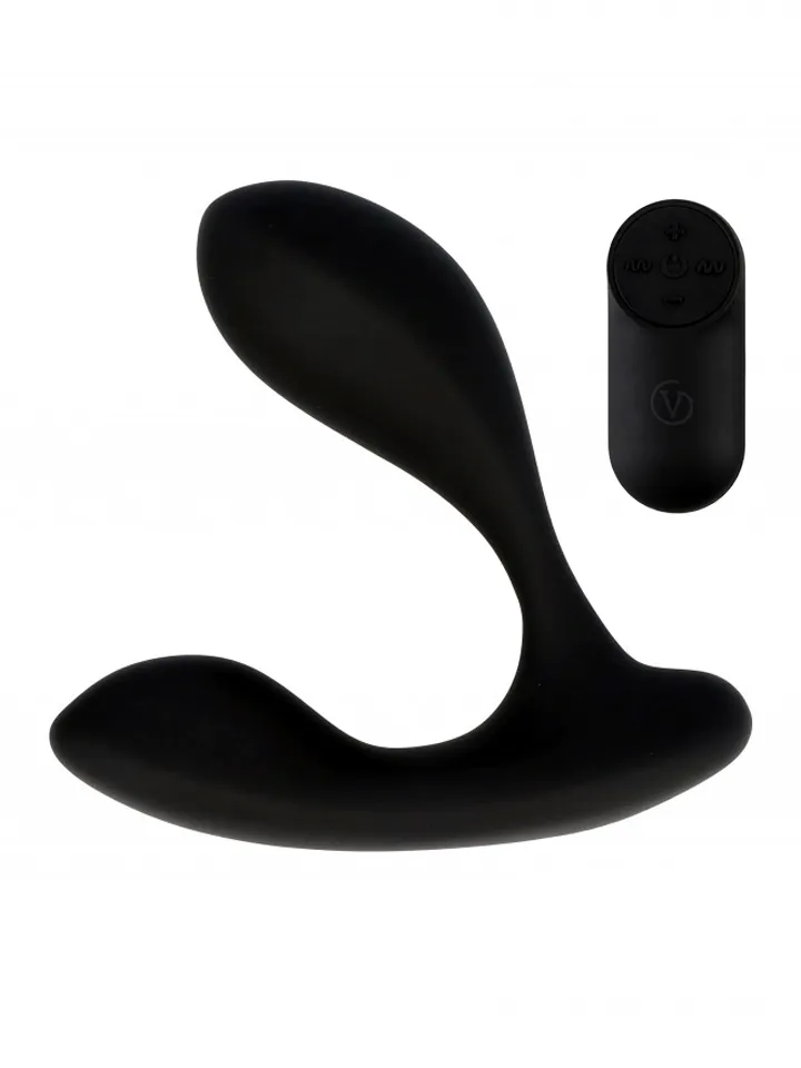 Prostatic Vibrator With Remote Black | Uncategorized | Intimast