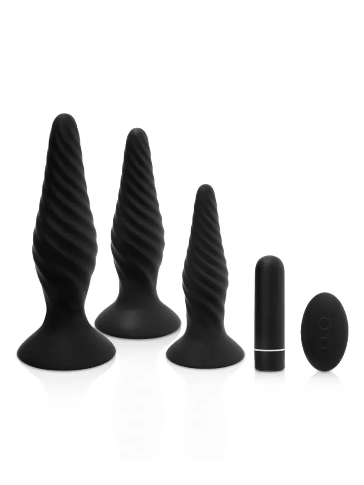 Idris Vibrating Anal Plug Set - Analleksaker i set 0