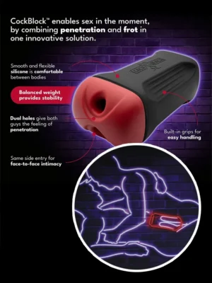 CockBlock Male Couple Double Penetration Masturbator - Masturbator dubbel 0