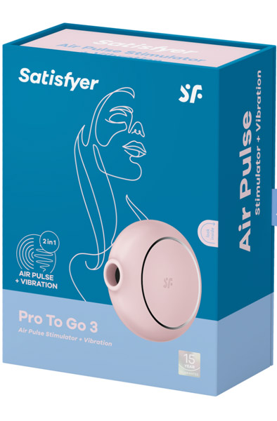 Satisfyer Pro To Go 3 Rose - Lufttrycksvibrator 0
