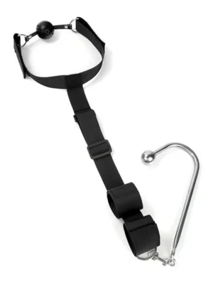 Mouth Gag With Cuffs & Anal Hook - Analkrok 0