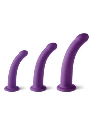 Vergite Set Of 3 Silicone Dildos Purple - Dildo 0